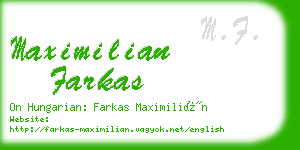 maximilian farkas business card